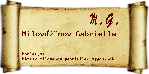 Milovánov Gabriella névjegykártya